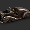 Vintage Rusty Classic Convertible Car With Open Top And Retro Design