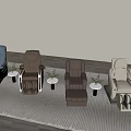 Modern Massage Chairs In Various Colors With Leather Upholstery And Side Tables