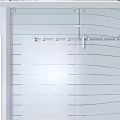 Modern Glass Partition With Patterned Lines For Contemporary Interior Space Design 3d model