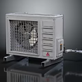 Industrial Air Conditioner Fan With Metal Casing Grille Design Side Vents And Connecting Pipe