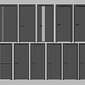 Modern Black Hinged Doors With Various Design Styles For Interior Use 3d model