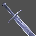 Decorative Steel Sword With Intricate Floral Engravings And Classic Design