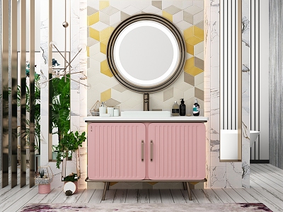 modern sink bathroom cabinet model