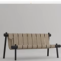 Modern Outdoor Chair Design With Wooden Slat Seat And Black Metal Frame