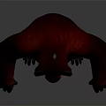 3D Rendered Gorilla Character With Red Textured Body In Standing Pose