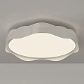 Modern Minimalist Bedroom Ceiling Light Featuring Wave Edge Round Soft Lighting 3d model