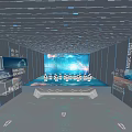 Robot Interactive Exhibition Hall 3d model