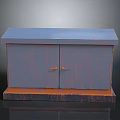 Sturdy Metal Computer Cabinet With Two Doors Rustic Finish And Dark Base Heavy Duty Design