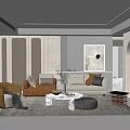 Modern Sofa Coffee Table Combination Multiplayer Sofa Coffee Table 3d model
