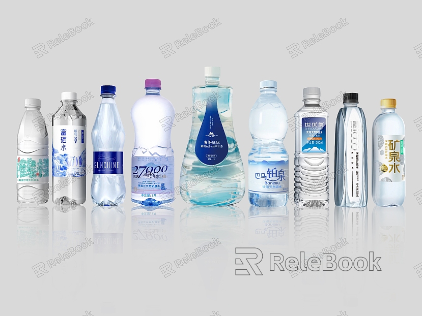 Mineral Water Drinking Water Pure Water Bottled Water Beverage Bottle Glass Bottle Plastic Bottle Soda Water Drink model