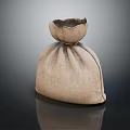 Practical Household Burlap Storage Bag with Drawstring Closure and Natural Material Design
