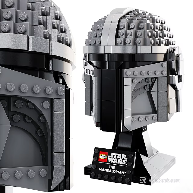 LEGO Star Wars Building Blocks Helmet Model with Intricate Brick Design 3d model 