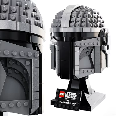LEGO Star Wars Building Blocks Helmet Model with Intricate Brick Design 3d model
