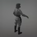 Game And Movie Character Wearing Light Gray Military Tactical Uniform With Helmet Armor And Boots