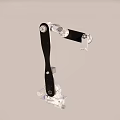 Industrial Mechanical Arm Equipment With Black Component And Silver Joints Mounting Base