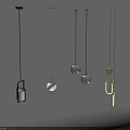 Modern Design Pendant Lights Collection With Various Shapes Metal Frames And Glass Shades