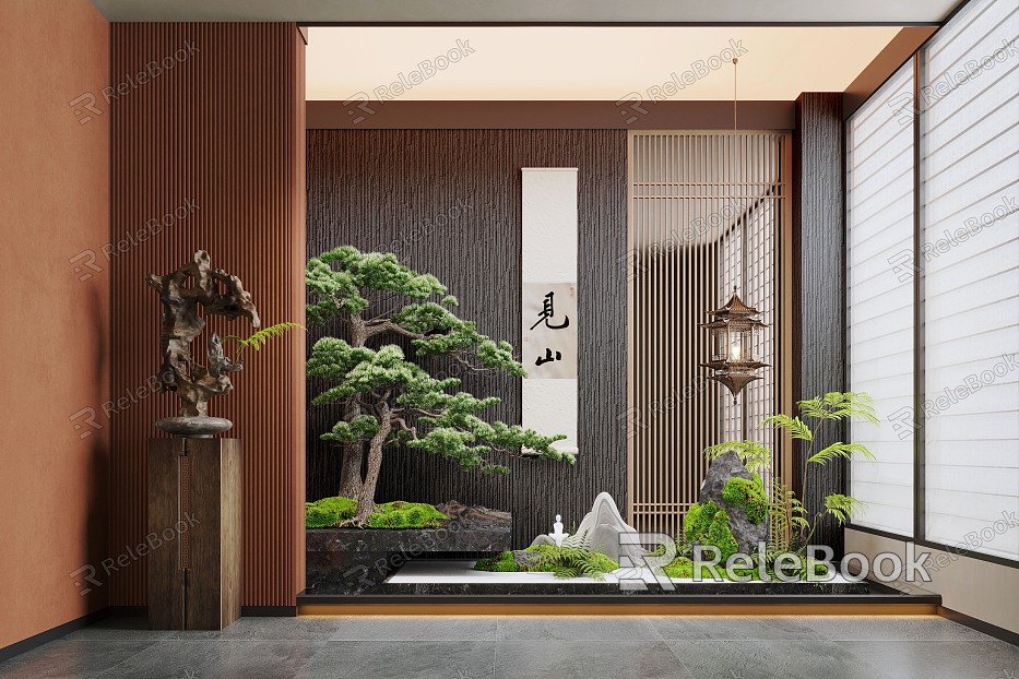 New Chinese Landscape Landscape Moss Landscape Setches Interior Landscape model