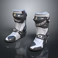 Paris Brand Black And White Motorcycle Boots With Protective Design And Stylish Look