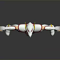 Heroic Warrior Character in Red Silver Armor with Horned Helmet Arms Outstretched
