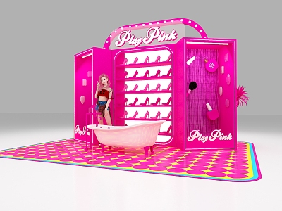 Barbie Rose Red Beauty Chen Design DP Dot Design Pink 3d model