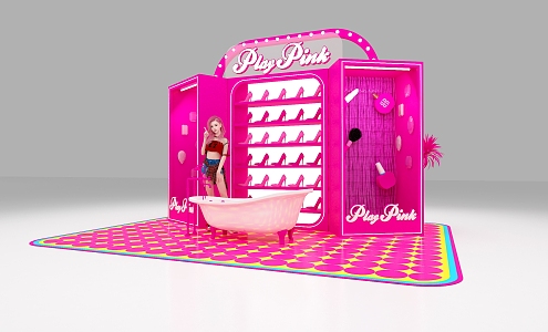 Barbie Rose Red Beauty Chen Design DP Dot Design Pink 3d model