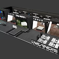 DOLANDIS Exhibition Booth Featuring Modern Design Screens Display Areas And Seats