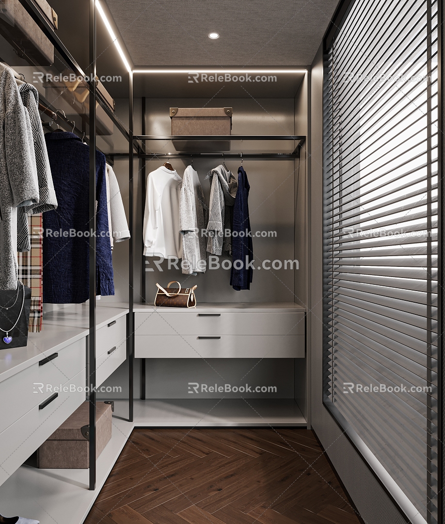 Modern Cloakroom Open Cloakroom 3d model