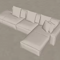 Minimalist corner L-shaped sofa su model 3d model