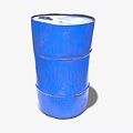 Blue Metal Industrial Barrel Storage Container With Round Lid For Industrial Applications