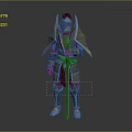 Epic Game Movie Character With Metallic Armor Red Cape Golden Accents And Spear