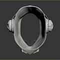 White Structured Helmet Mask With Ear Covers Front Panel Stylish Headwear For Modern Fashion