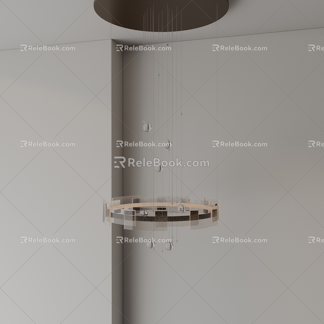 Modern chandelier 3d model