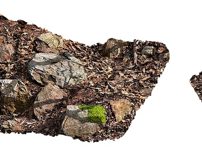Stone Rock Cliff Cliff Ground Gravel Shale Boulders 3d model