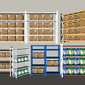 Modern Shelf Express Rack Display Rack Storage Rack Commodity Display Cabinet Supermarket Shelf 3d model