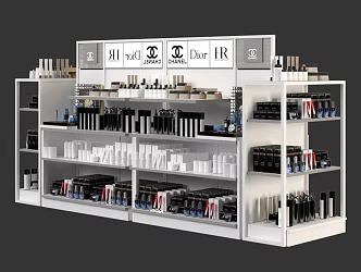 Cosmetics Store Cosmetics Shelf Cosmetics Counter Cosmetic Cabinet 3d model