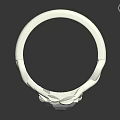 Elegant Silver Fashion Ring With White Gemstone And Braided Design Accent