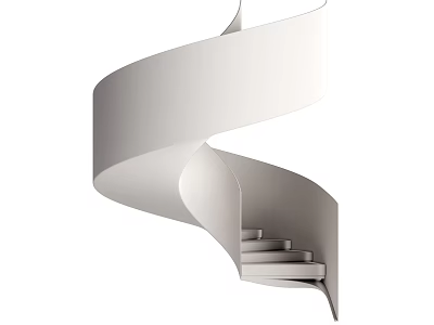 modern revolving staircase 3d model