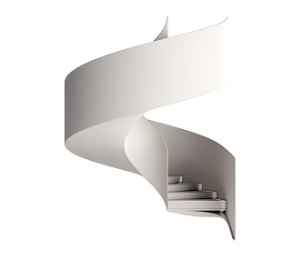 modern revolving staircase 3d model