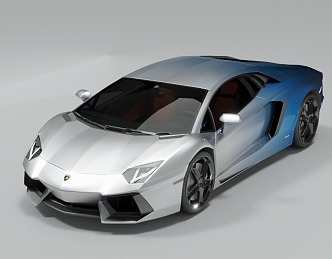 Lu sports car Lamborghini Aventador primary color high quality 3d model