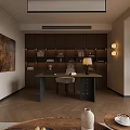 Elegant Modern Living Dining Room Interior With Beige Sofa Wooden Coffee Table And Decor