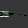 Modern Green Black Lighting Combination With Red Accents And Transparent Base Design