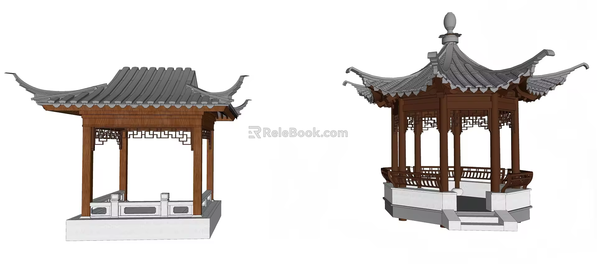 Four Seasons Pavilion Octagonal Pavilion 3d model