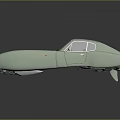 Light Green Unique Car With Streamlined Body And Paddle Design On Dark Background 3d model