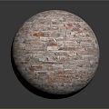 Round Brick Sphere Constructed With Red And Orange Textured Bricks