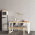 Dining table floor air conditioning 3d model