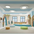Modern Library 3d model