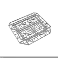 Square Grid Metal Frame Engineering Structure Model With Detailed Design