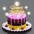 Birthday Cake Pastry 3d model