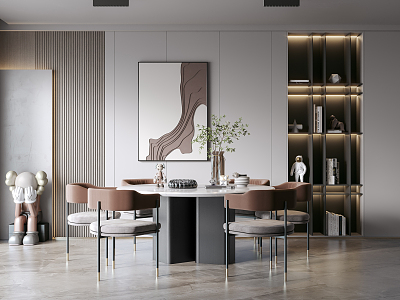 Modern Dining Table and Chair Combination Restaurant model