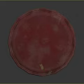 Red Upholstered Circular Seat Bar Stool With Metal Legs And Simple Design